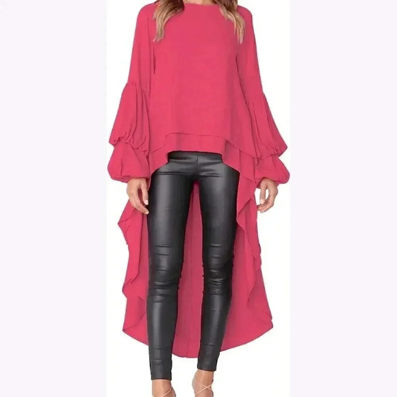 PRETTYGARDEN High Low Asymmetrical Irregular Hem Top
Blouse Shirt Dress Pink - Picture 1 of 4